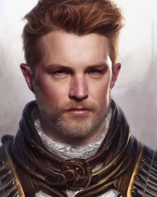 Image similar to white male rogue bard portrait, highly detailed, very intricate, cinematic lighting, closeup painted portrait, by donato giancola and rossdraws and magali villenueve, featured on artstation