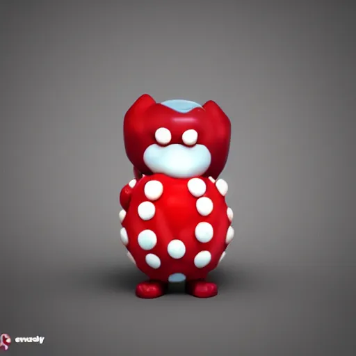 Prompt: candy game character concept, blender 3d render, ortographic