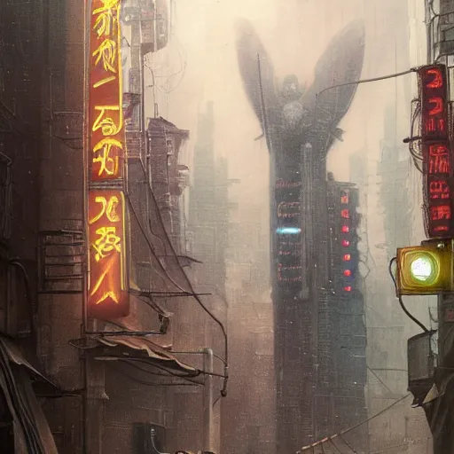 Image similar to portrait of masked byzantine blade runner 2 0 4 9 on the art deco streets of the neo tokyo during the festival of cybermasks, award - winning realistic sci - fi concept art by beksinski, bruegel, greg rutkowski, alphonse mucha, and yoshitaka amano