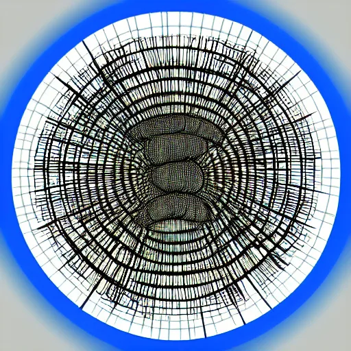 Prompt: a bee hive portal into the web3 universe, digital art