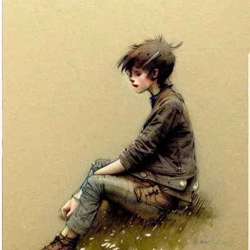 Prompt: (((((1960s teenager . muted colors.))))) by Jean-Baptiste Monge !!!!!!!!!!!!!!!!!!!!!!!!!!!