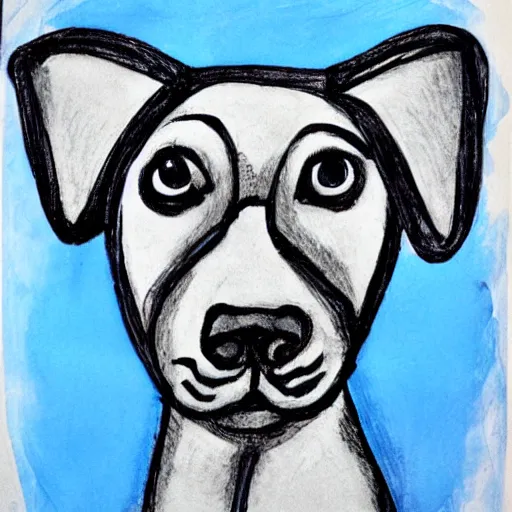 Image similar to blue dog with 3 eyes