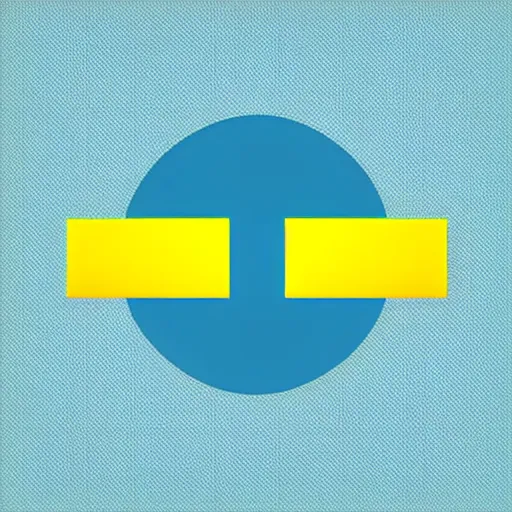 Prompt: Simple Icon for the department of mathematics. Blue and Yellow. Abstract.