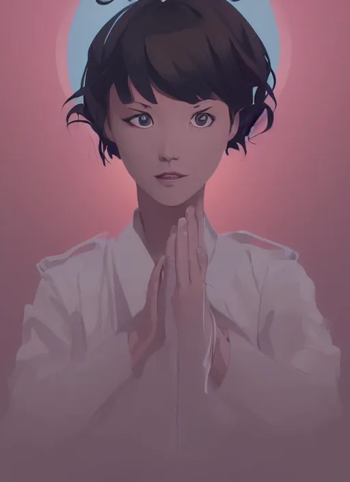 Image similar to a ghost. clean cel shaded vector art. shutterstock. behance hd by lois van baarle, artgerm, helen huang, by makoto shinkai and ilya kuvshinov, rossdraws, illustration, art by ilya kuvshinov