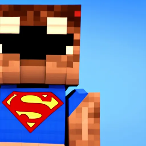 Image similar to cat - superman, hyperrealism, no blur, 4 k resolution, ultra detailed, style of minecraft