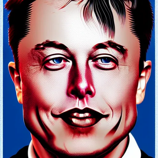 Image similar to digital art of elon musk with hair made of spaghetti photorealistic photoshop