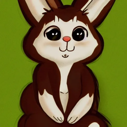 Image similar to little anthropomorphic bunny, green eyes, light brown fur, light hair, wlop