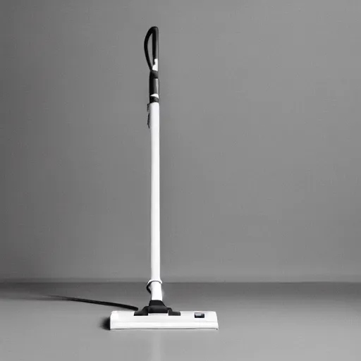 Prompt: a vacuum designed by dieter rams, studio photograph, white background