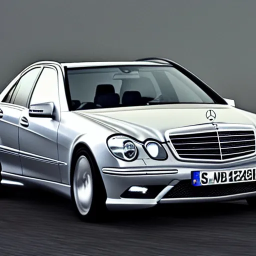 Image similar to mercedes w 2 0 4 2 5 0 in black, photo from advertisement, 8 k hyper realism