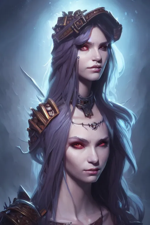 Image similar to beautiful necromancer girl, d & d, fantasy, portrait, highly detailed, headshot, digital painting, trending on artstation, concept art, sharp focus, illustration, art by artgerm and greg rutkowski and magali villeneuve