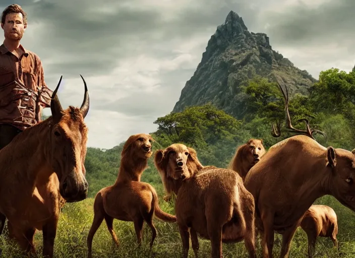 Prompt: a screenshot of animal kingdom tv series, oil on canvas. cinematic, hyper realism, realistic proportions, dramatic lighting, high detail 4 k