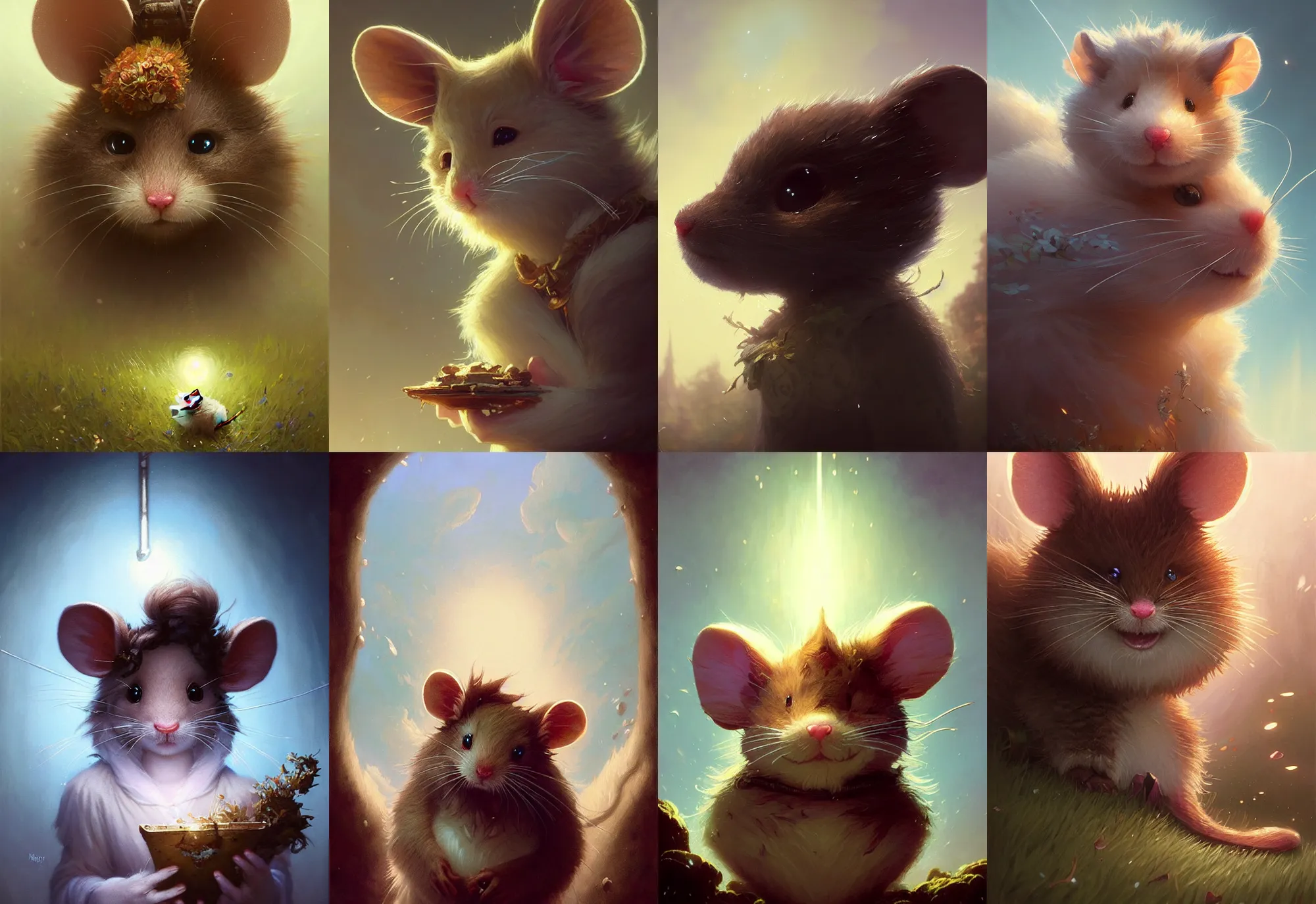 Prompt: highly detailed portrait of a very cute fluffy mouse with long hairs, stephen bliss, unreal engine, fantasy art by greg rutkowski, loish, rhads, ferdinand knab, makoto shinkai and lois van baarle, ilya kuvshinov, rossdraws, tom bagshaw, alphonse mucha, global illumination, radiant light, detailed and intricate environment