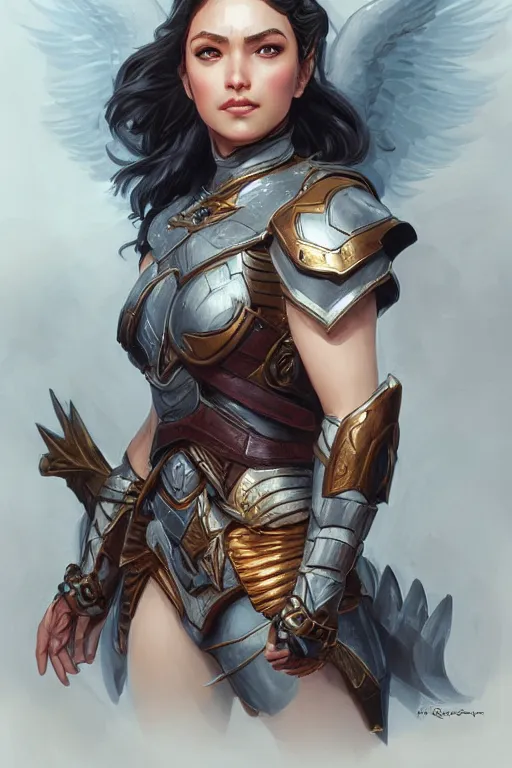 Image similar to amazon valkyrie athena, d & d, fantasy, portrait, highly detailed, headshot, digital painting, trending on artstation, concept art, sharp focus, illustration, art by artgerm and greg rutkowski and magali villeneuve