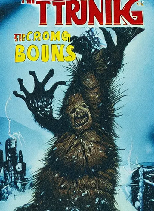 Image similar to The Thing (1982), Goosebumps book cover