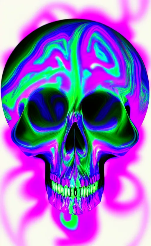 Image similar to skull made of Fractal flame, psychedelic