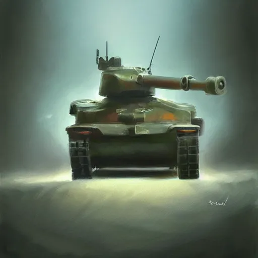 Image similar to tank in the shape of a book, oil painting, artstation, dramatic lighting,, beautiful