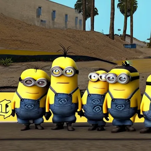 Image similar to GTA san andreas: Minions edition