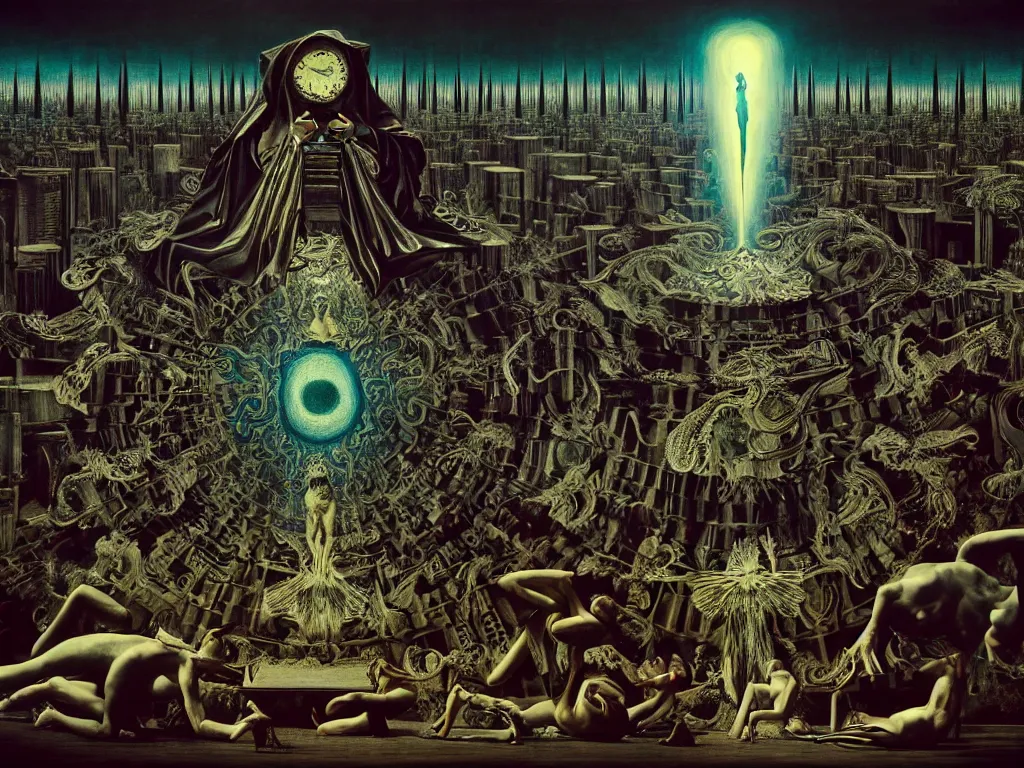 Image similar to highly detailed photo of final judgment, trending on deviantart, neo surrealism, sharp focus, octane, masterpiece, art by max ernst