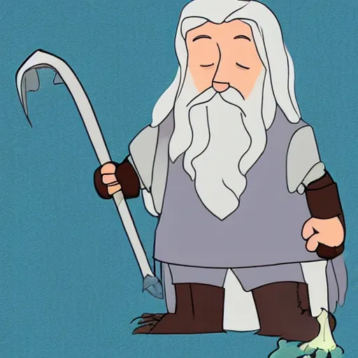 Image similar to Gandalf on Bikini Bottom