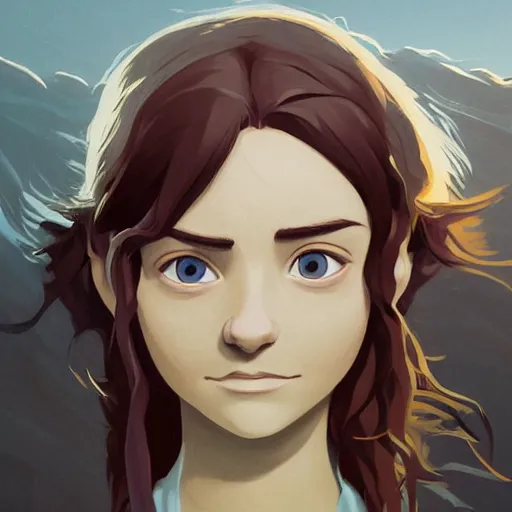 Image similar to face icon stylized minimalist the lord of the rings : the fellowship of the ring 2 0 0 1, loftis, cory behance hd by jesper ejsing, by rhads, makoto shinkai and lois van baarle, ilya kuvshinov, rossdraws global illumination