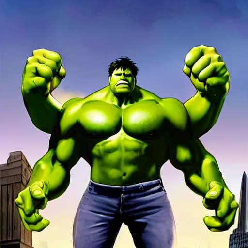 Prompt: the incredible hulk in the style of disney pixar movie