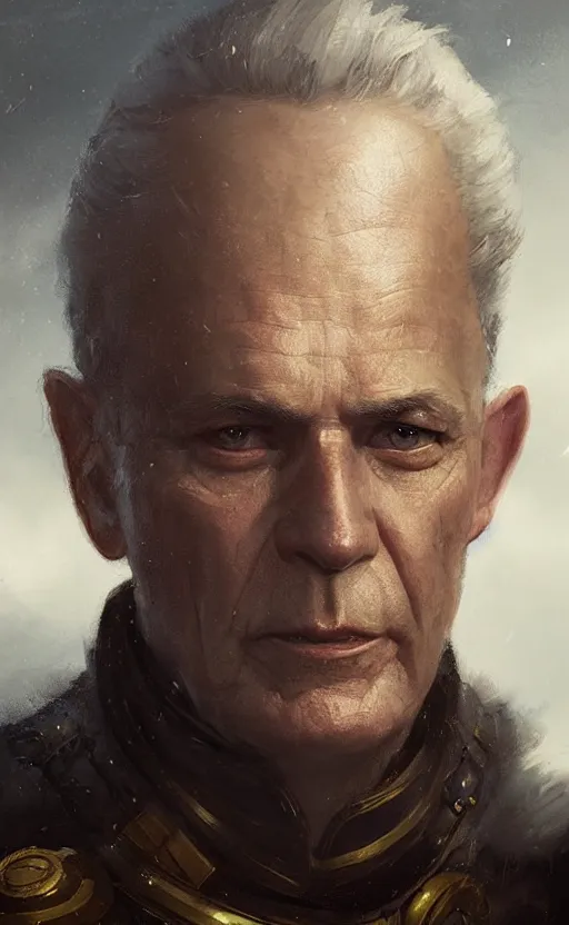 Image similar to Portrait of a middle-aged admiral, male, detailed face, fantasy, highly detailed, cinematic lighting, digital art painting by greg rutkowski