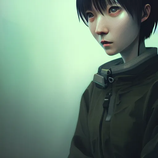 Prompt: portait of serial experiments : lain, sci - fi, intricate, elegant, highly detailed, digital painting, artstation, concept art, smooth, sharp focus, illustration, by bartek fedyczak, erak note, tooth wu, neil richards, kan liu, siwoo kim, jisu choe