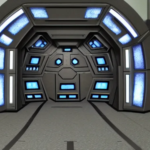 Image similar to realistic gate room from the tv show star gate sg - 1