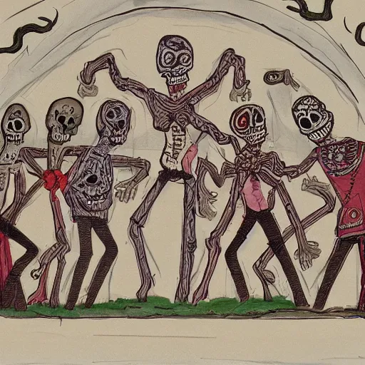 Image similar to the dance of the dead