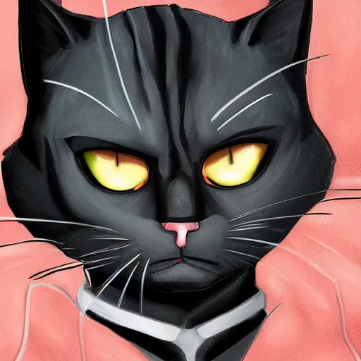 Image similar to High quality digital portrait of Cat Noir by Artsbycarlos and Sakimichan