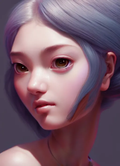 Prompt: rtx pixar | the face of beautiful intense soft crisp pretty girl | an ultrafine hyperrealistic polished illustration by artgerm and mucha and feng zhu and beeple : : intricate linework, hi - fructose, final fantasy, octane render, global illumination, radiant light, intricate environment, sharp focus