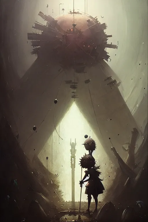 Image similar to hieronymus bosch, greg rutkowski, anna podedworna, painting of nier automata