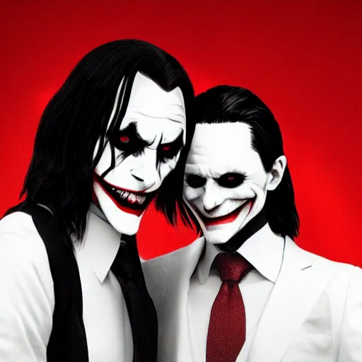 Image similar to joker jared leto and morbius jared leto