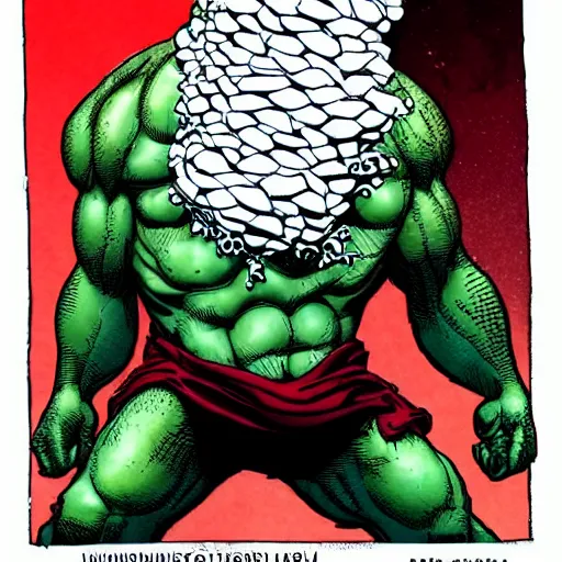 Prompt: a giant monster made of whipped cream. Illustration, dystopian style, inked and colored, by john romita jr.