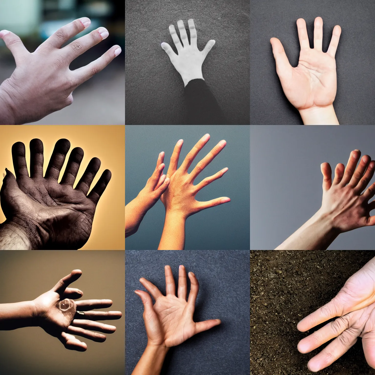 Prompt: photo of human hand with five fingers