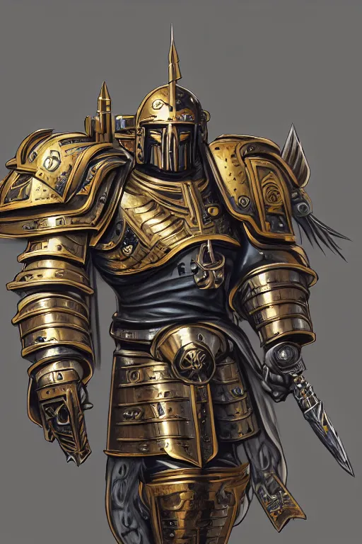 Image similar to armor portrait heros warhammer 4 0 k horus heresy fanart - the primarchs emperor by johannes helgeson animated with vfx concept artist & illustrator global illumination ray tracing hdr fanart arstation zbrush central hardmesh 8 k octane renderer comics stylized