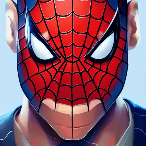 Image similar to face icon stylized minimalist spider - man, loftis, cory behance hd by jesper ejsing, by rhads, makoto shinkai and lois van baarle, ilya kuvshinov, rossdraws global illumination