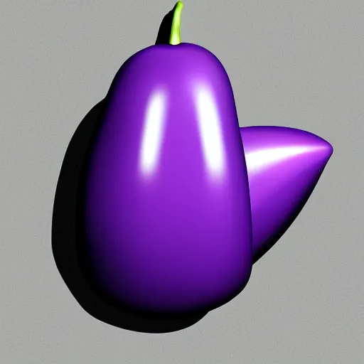 Prompt: huge eggplant looks like robot, digital art,
