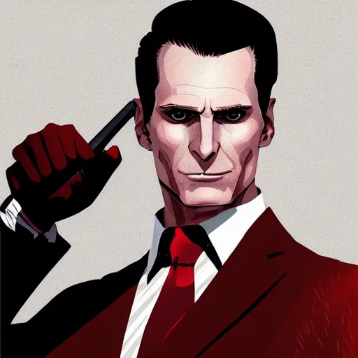 Prompt: patrick bateman from american psycho, anime key visual, artstation, kuvshinov ilya