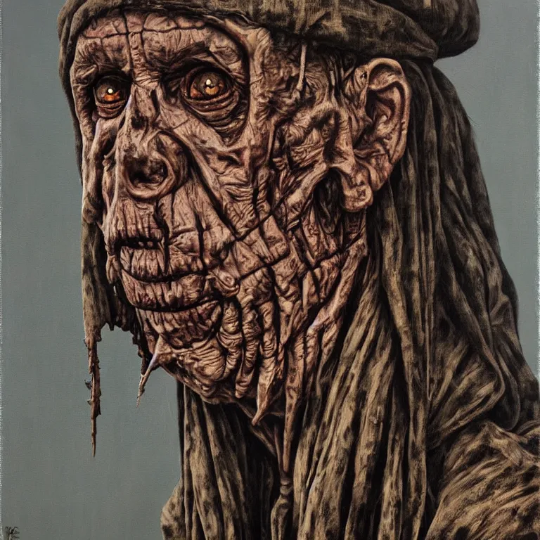 Prompt: leper messiah. by boris groh, hyperrealistic photorealism acrylic on canvas