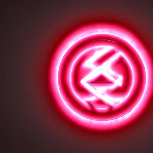 Image similar to a red and pink logo with a fire symbol on it, a computer rendering by baioken eishun, polycount, superflat, 3 d, ue 5, 3 2 k uhd