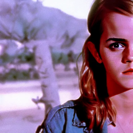 Image similar to film still of emma watson from close encounters of the third kind ( 1 9 7 7 ),