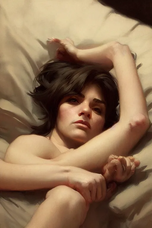 Image similar to groundhog drug addict on the bed, realistic portrait, highly detailed, digital painting, artstation, concept art, smooth, sharp focus, illustration, cinematic lighting, art by artgerm and greg rutkowski and alphonse mucha