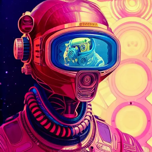 Image similar to high quality high detail portrait of a super diesel punk in an alien world, tristan eaton, victo ngai, artgerm, rhads, ross draws, hyperrealism, intricate detailed, alphonse mucha, 8 k, sci - fi, pastel colors, artstation,