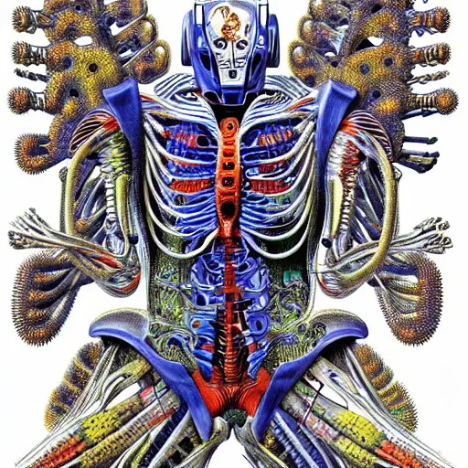 Image similar to transformers anatomy by ernst haeckel, masterpiece, vivid, very detailed