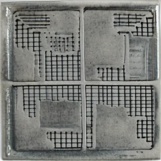 Prompt: mixed media vaporous bakeware 5 x 5 grid