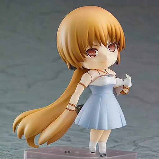 Prompt: an anime nendoroid figurine of Emma Stone, fantasy, figurine, product photo