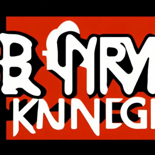 Prompt: burger king logo in metallica font