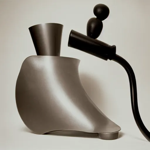 Prompt: a vacuum designed by isamu noguchi, studio photograph, white background