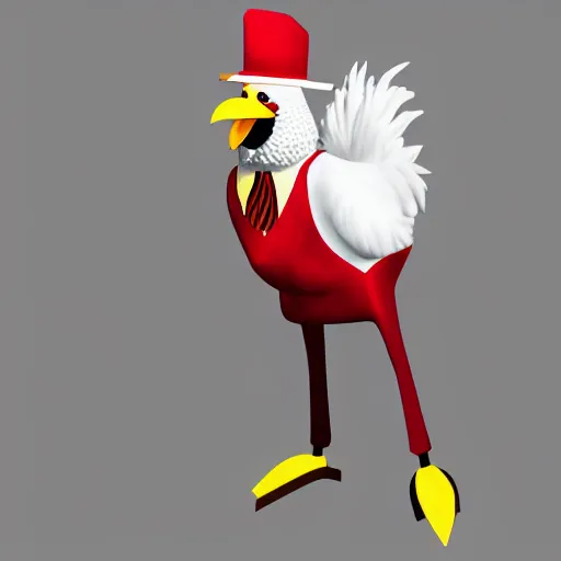 Prompt: a chicken dressed up as colonel sanders as a chicken dressed in the colonel sanders uniform as a chicken, realistic, hyperrealistic, ultra realistic, real, real world, highly detailed, very detailed, extremely detailed, intricate details, 8 k resolution, hd quality